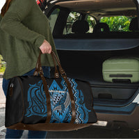 Aotearoa Iwi Ngati Porou Travel Bag NZ Maori Humpback Whale Taniko Motifs