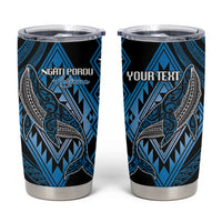 Aotearoa Iwi Ngati Porou Personalised Tumbler Cup NZ Maori Humpback Whale Taniko Motifs