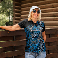 Aotearoa Iwi Ngati Porou Personalised Women Polo Shirt NZ Maori Humpback Whale Taniko Motifs