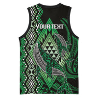 Aotearoa Iwi Ngai Tahu Personalised Basketball Jersey NZ Maori Humpback Whale Taniko Motifs