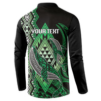 Aotearoa Iwi Ngai Tahu Personalised Button Sweatshirt NZ Maori Humpback Whale Taniko Motifs