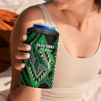 Aotearoa Iwi Ngai Tahu Personalised 4 in 1 Can Cooler Tumbler NZ Maori Humpback Whale Taniko Motifs