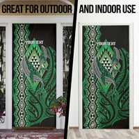 Aotearoa Iwi Ngai Tahu Personalised Door Cover NZ Maori Humpback Whale Taniko Motifs