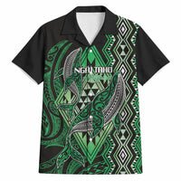 Aotearoa Iwi Ngai Tahu Personalised Hawaiian Shirt NZ Maori Humpback Whale Taniko Motifs