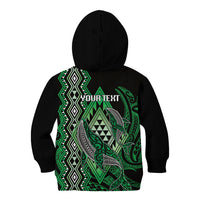 Aotearoa Iwi Ngai Tahu Personalised Kid Hoodie NZ Maori Humpback Whale Taniko Motifs