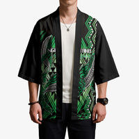 Aotearoa Iwi Ngai Tahu Personalised Kimono NZ Maori Humpback Whale Taniko Motifs