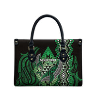 Aotearoa Iwi Ngai Tahu Leather Bag NZ Maori Humpback Whale Taniko Motifs