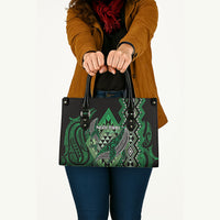 Aotearoa Iwi Ngai Tahu Leather Bag NZ Maori Humpback Whale Taniko Motifs