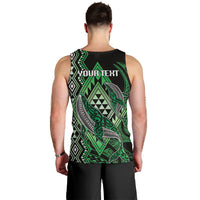 Aotearoa Iwi Ngai Tahu Personalised Men Tank Top NZ Maori Humpback Whale Taniko Motifs