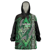 Aotearoa Iwi Ngai Tahu Personalised Wearable Blanket Hoodie NZ Maori Humpback Whale Taniko Motifs