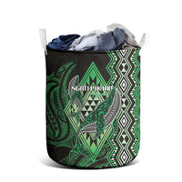 Aotearoa Iwi Ngati Pikiao Laundry Basket NZ Maori Humpback Whale Taniko Motifs