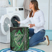 Aotearoa Iwi Ngati Pikiao Laundry Basket NZ Maori Humpback Whale Taniko Motifs