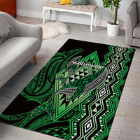 Aotearoa Iwi Ngati Pikiao Area Rug NZ Maori Humpback Whale Taniko Motifs