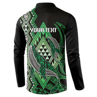 Aotearoa Iwi Ngati Pikiao Personalised Button Sweatshirt NZ Maori Humpback Whale Taniko Motifs