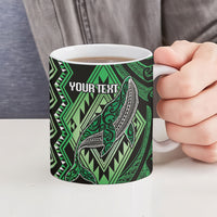 Aotearoa Iwi Ngati Pikiao Personalised Ceramic Mug NZ Maori Humpback Whale Taniko Motifs