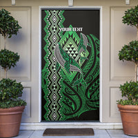 Aotearoa Iwi Ngati Pikiao Personalised Door Cover NZ Maori Humpback Whale Taniko Motifs