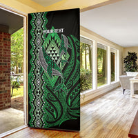 Aotearoa Iwi Ngati Pikiao Personalised Door Cover NZ Maori Humpback Whale Taniko Motifs
