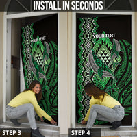 Aotearoa Iwi Ngati Pikiao Personalised Door Cover NZ Maori Humpback Whale Taniko Motifs