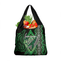 Aotearoa Iwi Ngati Pikiao Grocery Bag NZ Maori Humpback Whale Taniko Motifs