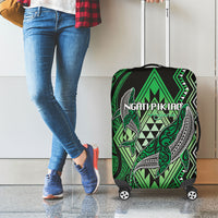 Aotearoa Iwi Ngati Pikiao Luggage Cover NZ Maori Humpback Whale Taniko Motifs
