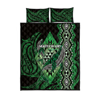 Aotearoa Iwi Ngati Pikiao Quilt Bed Set NZ Maori Humpback Whale Taniko Motifs