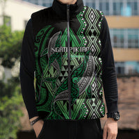 Aotearoa Iwi Ngati Pikiao Personalised Sleeveless Puffer Jacket NZ Maori Humpback Whale Taniko Motifs