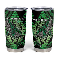Aotearoa Iwi Ngati Pikiao Personalised Tumbler Cup NZ Maori Humpback Whale Taniko Motifs