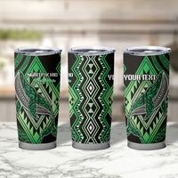 Aotearoa Iwi Ngati Pikiao Personalised Tumbler Cup NZ Maori Humpback Whale Taniko Motifs