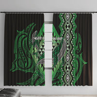 Aotearoa Iwi Ngati Pikiao Window Curtain NZ Maori Humpback Whale Taniko Motifs