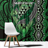 Aotearoa Iwi Ngati Pikiao Window Curtain NZ Maori Humpback Whale Taniko Motifs