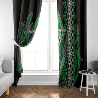 Aotearoa Iwi Ngati Pikiao Window Curtain NZ Maori Humpback Whale Taniko Motifs