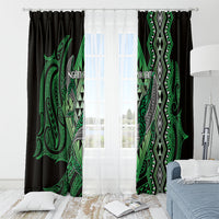 Aotearoa Iwi Ngati Pikiao Window Curtain NZ Maori Humpback Whale Taniko Motifs