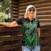 Aotearoa Iwi Ngati Pikiao Personalised Women Polo Shirt NZ Maori Humpback Whale Taniko Motifs