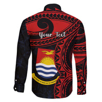 Personalised Kiribati Human Rights Day Family Matching Tank Maxi Dress and Hawaiian Shirt Coat Of Arms With Polynesian Tropical Flowers LT14 - Polynesian Pride