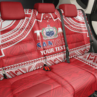 Samoa Rugby Custom Back Car Seat Cover Toa Samoa Pacific Sporty Red - Polynesian Pride