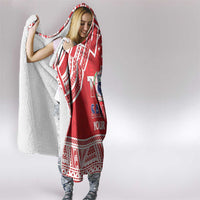 Samoa Rugby Custom Hooded Blanket Toa Samoa Pacific Sporty Red - Polynesian Pride