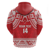 Samoa Rugby Custom Hoodie Toa Samoa Pacific Sporty Red LT14 - Polynesian Pride