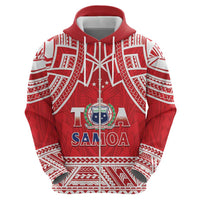 Samoa Rugby Custom Hoodie Toa Samoa Pacific Sporty Red LT14 - Polynesian Pride