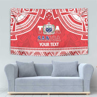 Samoa Rugby Custom Tapestry Toa Samoa Pacific Sporty Red - Polynesian Pride