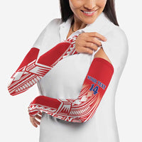 Toa Samoa Rugby Custom Arm Sleeves Samoa mo Samoa Polynesian Pacific Red - Polynesian Pride