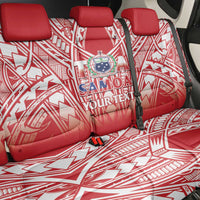 Toa Samoa Rugby Custom Back Car Seat Cover Samoa mo Samoa Polynesian Pacific Red - Polynesian Pride