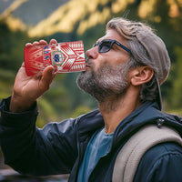 Toa Samoa Rugby Custom 4 in 1 Can Cooler Tumbler Samoa mo Samoa Polynesian Pacific Red - Polynesian Pride