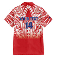 Toa Samoa Rugby Custom Family Matching Short Sleeve Bodycon Dress and Hawaiian Shirt Samoa mo Samoa Polynesian Pacific Red LT14 - Polynesian Pride