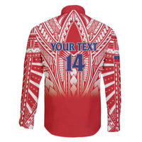 Toa Samoa Rugby Custom Family Matching Short Sleeve Bodycon Dress and Hawaiian Shirt Samoa mo Samoa Polynesian Pacific Red LT14 - Polynesian Pride