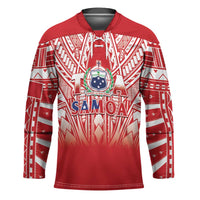 Toa Samoa Rugby Custom Hockey Jersey Samoa mo Samoa Polynesian Pacific Red LT14 Unisex Red - Polynesian Pride