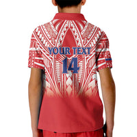 Toa Samoa Rugby Custom Kid Polo Shirt Samoa mo Samoa Polynesian Pacific Red - Polynesian Pride