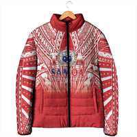 Toa Samoa Rugby Custom Padded Jacket Samoa mo Samoa Polynesian Pacific Red - Polynesian Pride