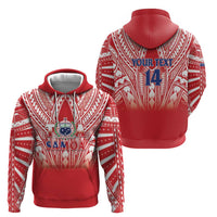 Toa Samoa Rugby Custom Zip Hoodie Samoa mo Samoa Polynesian Pacific Red - Polynesian Pride