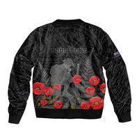 Personalised New Zealand ANZAC Day Bomber Jacket Lest We Forget Soldier Memorial