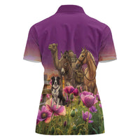 ANZAC Day Women Polo Shirt Lest We Forget The Animals Of War LT15 - Polynesian Pride